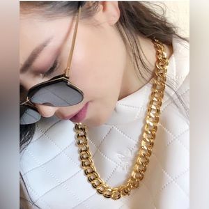 🌼🌺Monet Chunky Gold Double Curb Chain Necklace